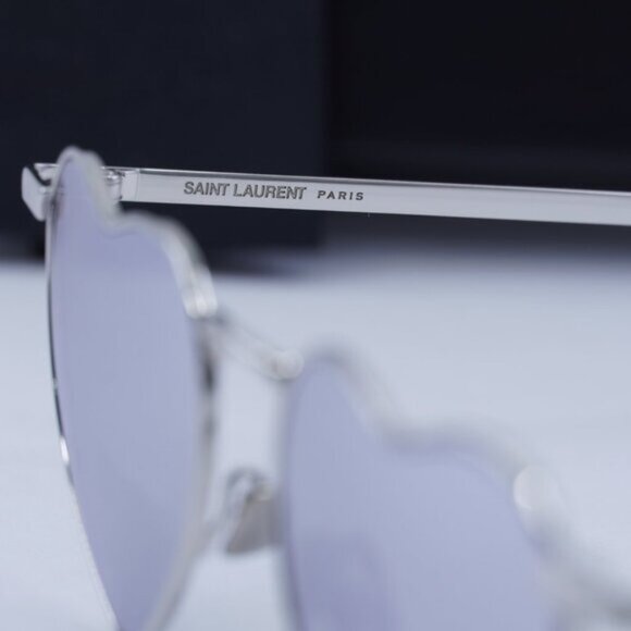 Final Price! Saint Laurent SL301 Lou Lou 003 Silver Sunglasses - Picture 10 of 11